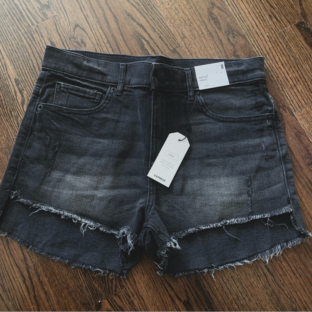 Express Destroyed Denim Shorts